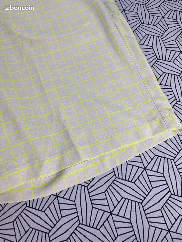 Short Nike golf blanc carreaux jaune fluo sport 38 - XL (image 2)