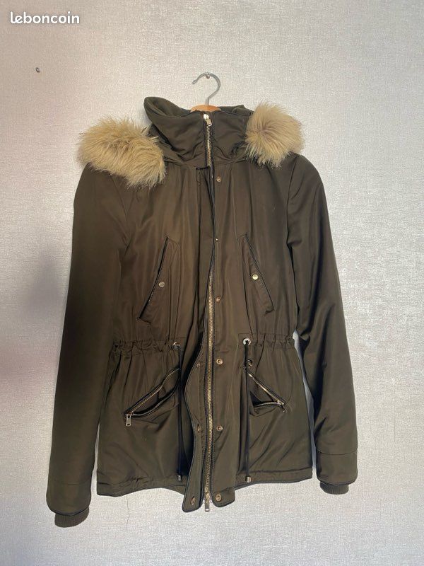 Zara Veste Doudoune Kaki Femme Zara Parka Coats Zara Femme Parka