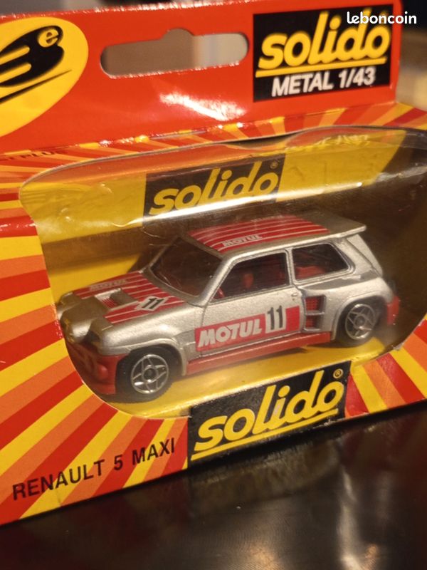 Miniature Renault 5 GT Turbo Maxi 5 Turbo Solido échelle 1/43, Couleur Bleue, Occasion