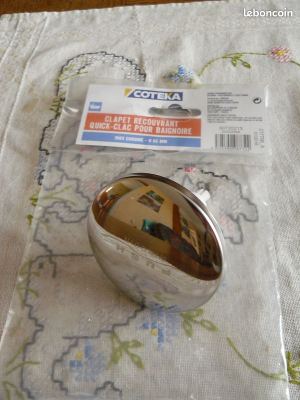 Bonde salle bain + bouchons évier neufs "bibi" (image 2)