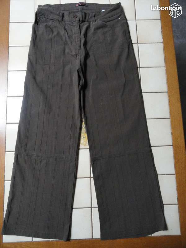 Pantalon Femme Marron ID'EST Taille 38 TBE (image 2)