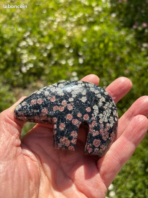 Statue-Sculpture-Ours Zuni-Obsidienne-150gr-neuf (image 3)