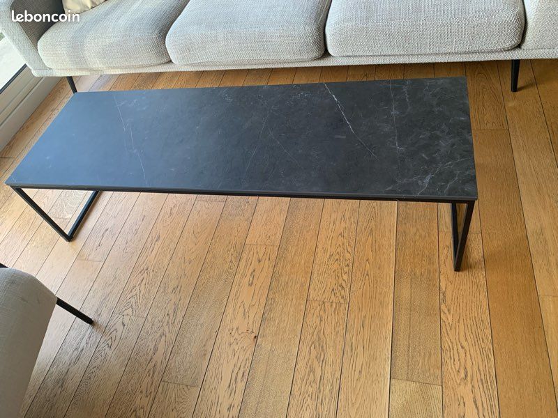 Table basse deux plateaux ovales en céramique Syros - Table Concept
