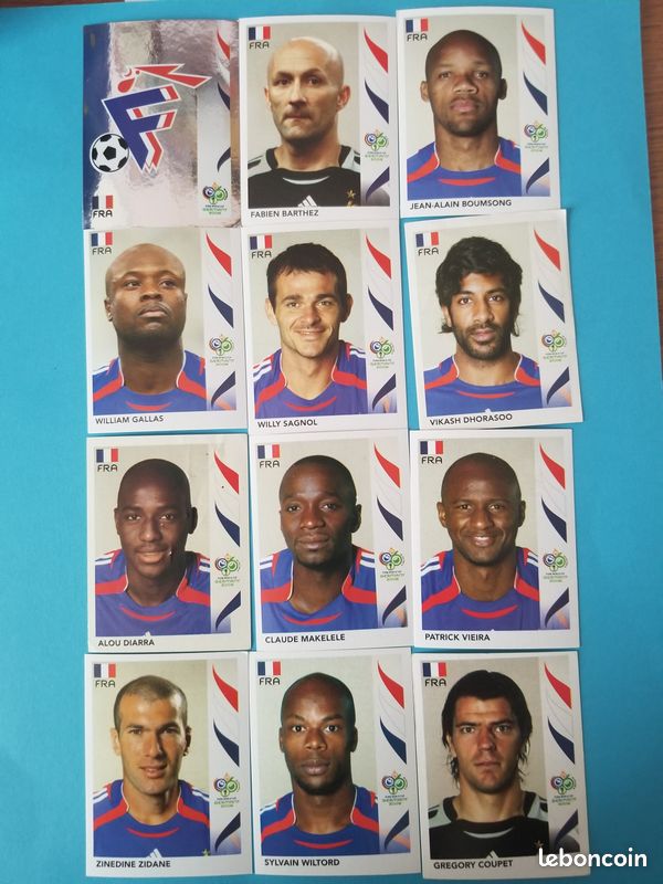 Lot 12 images Panini Germany 2006 - FRANCE (ZIDANE ) (image 1)