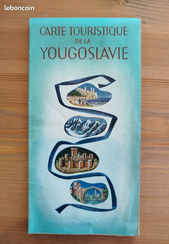 Autocollant Publicitaire Vintage Yugotours - Années 80 - Vacances Yougoslavie - 12x12 Cm