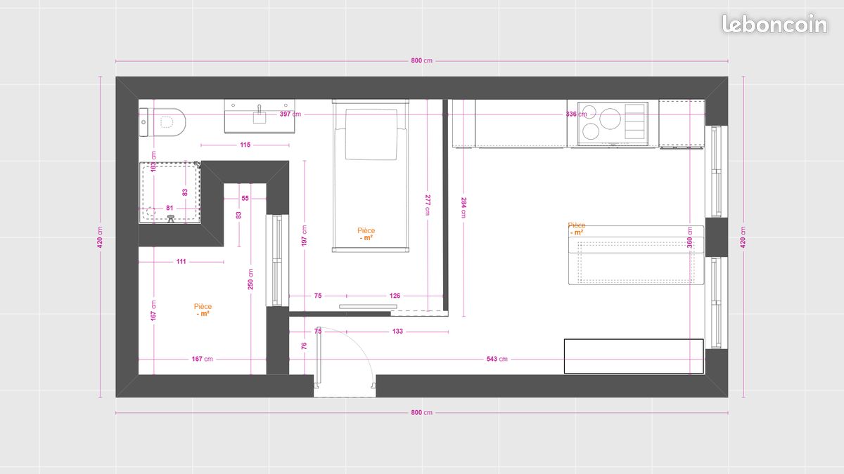 Appartement 2 pièces 24 m² · à Niort · 24 m² · 450 €