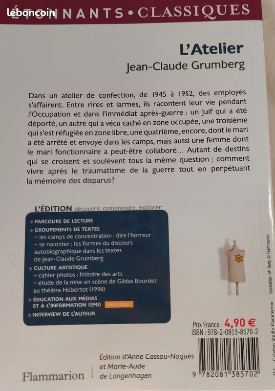 Livre l'Atelier - Jean-Claude Grumberg (image 2)