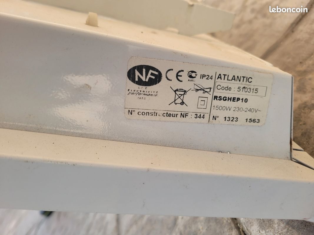 Panneau rayonnant 1500w Radiateur electrique Atlantic solius (image 2)