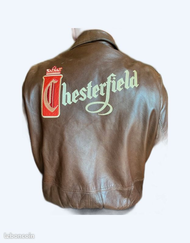 Blouson en cuir vintage Chesterfield (image 1)