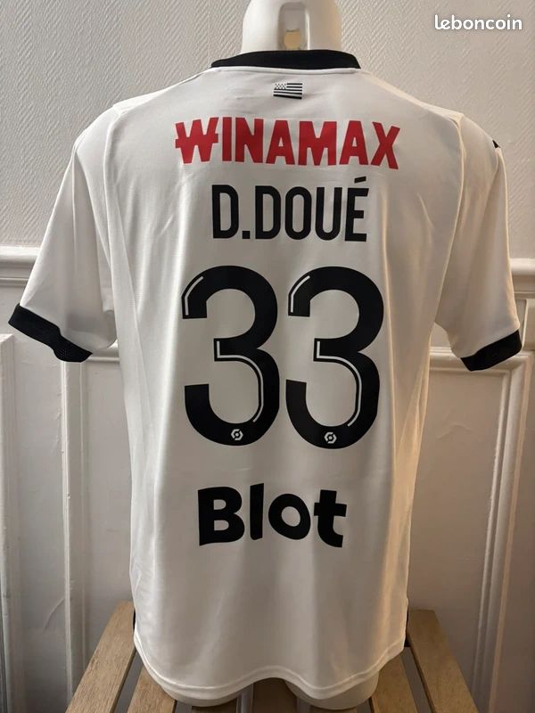 Maillot De Foot État Rennais Extérieur 2023/24 - Taille Large, #33 Désir Doué - Occasion