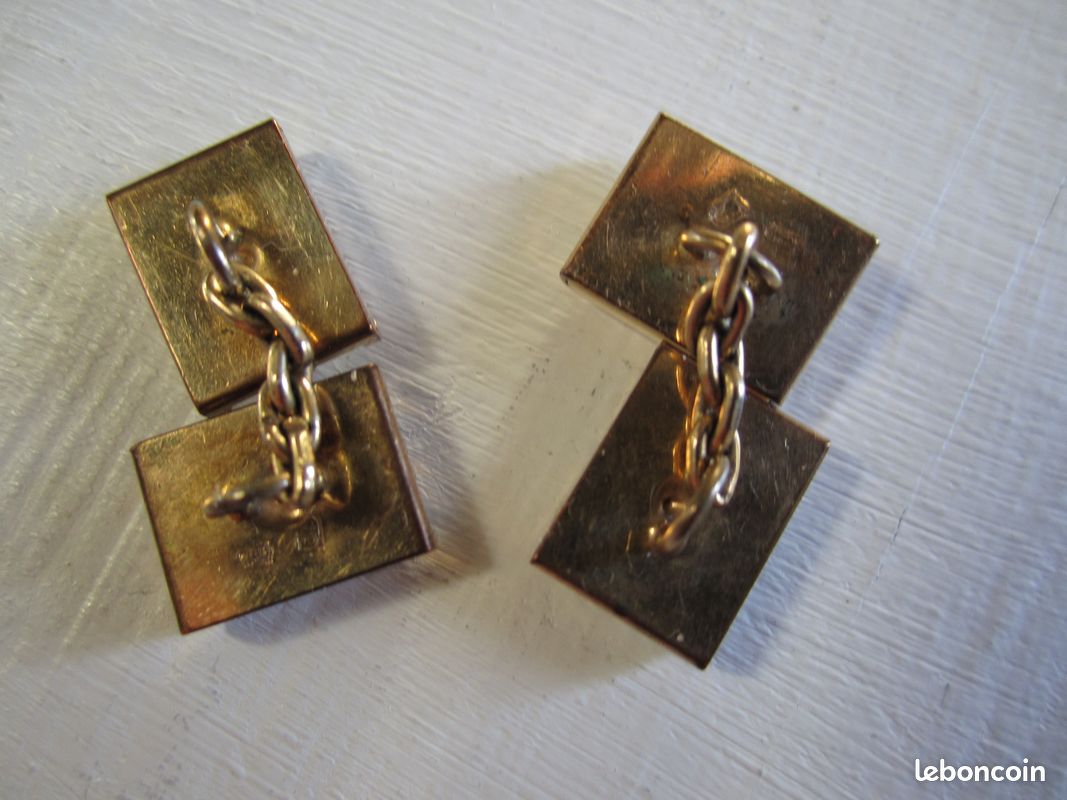 Ancienne Paire De Boutons De Manchette Vintage - Modèle 95-32, Occasion Avec Caractère