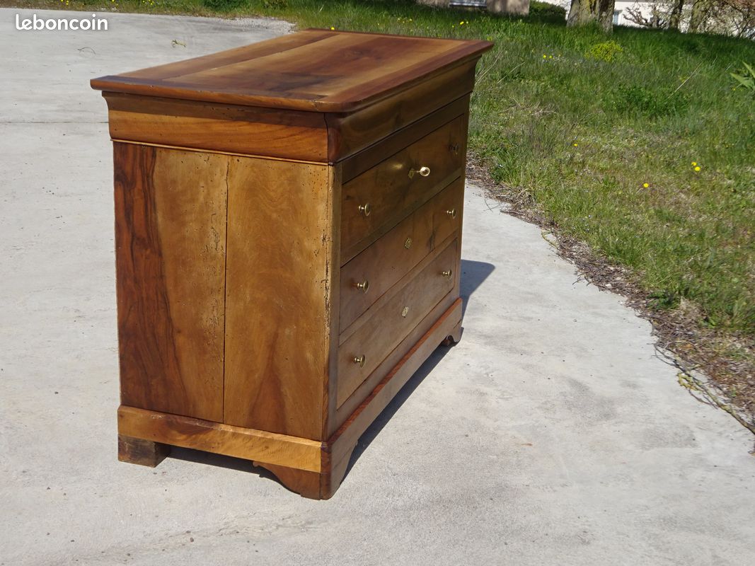 Ancienne commode Louis Philippe en noyer (image 14)