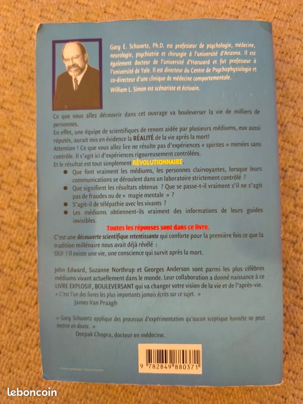 Livre Gary E. Schwartz : Extraordinaire contacts avec l'au-delà (image 17)