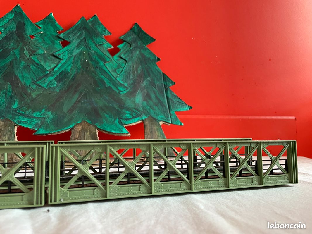 Lot De 3 Ponts Roco HO échelle HO - Très Bon état - Noir Et Vert