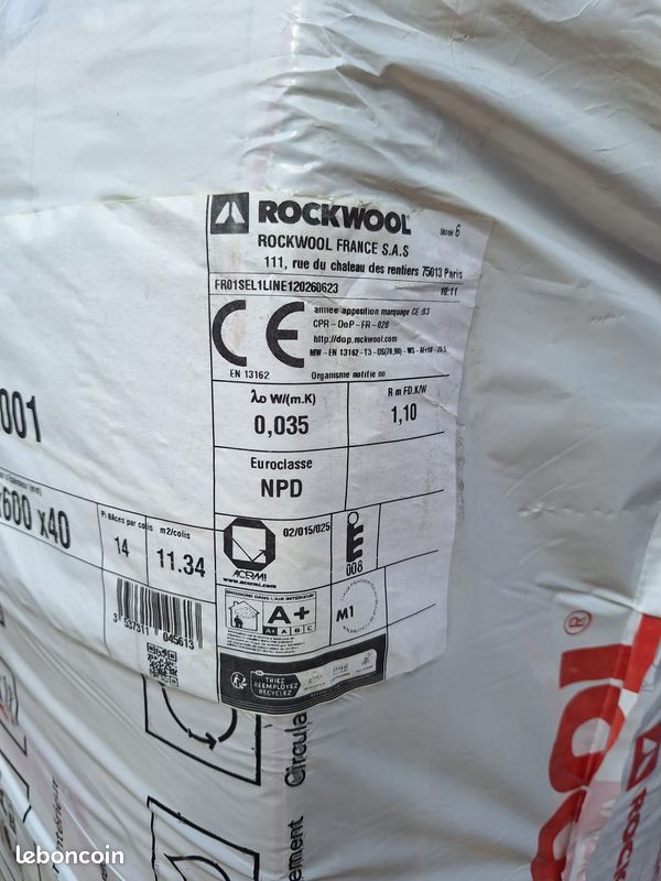 Laine de roche 40mm - Rockwool rockmur (image 6)