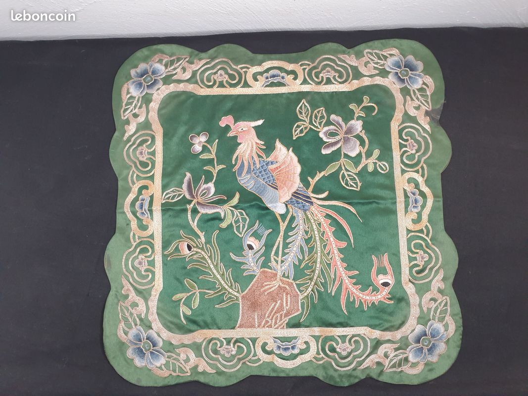 Soie brodée chinoise ancienne (image 3)