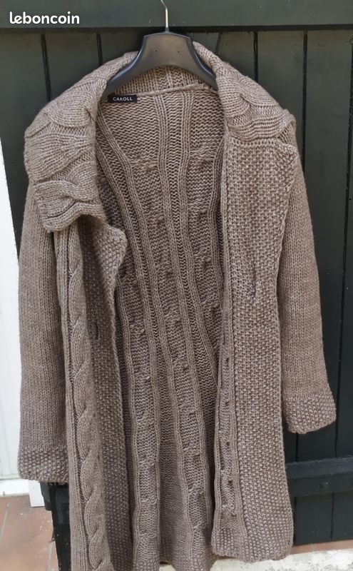 Long gilet manteau laine (image 1)
