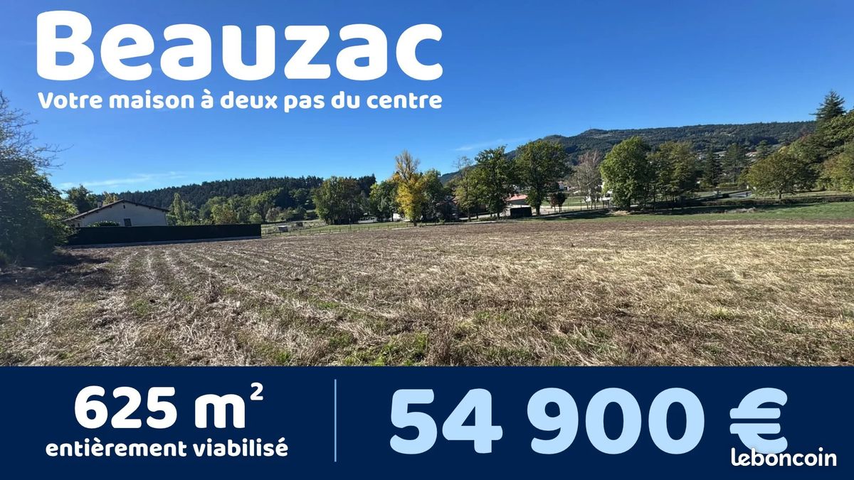 Terrain 625 m² · à Beauzac · 625 m² · 54 900 €