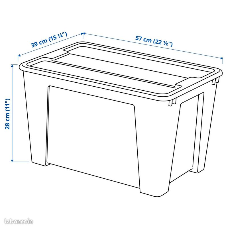 Boite stockage plastique ikea (image 3)