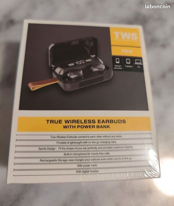 Écouteurs Bluetooth Wireless F9 + Facture + Garantie (image 2)
