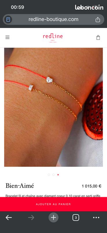 Vente Bracelet Redline “Le Bien Aimée” – Neuf (image 3)