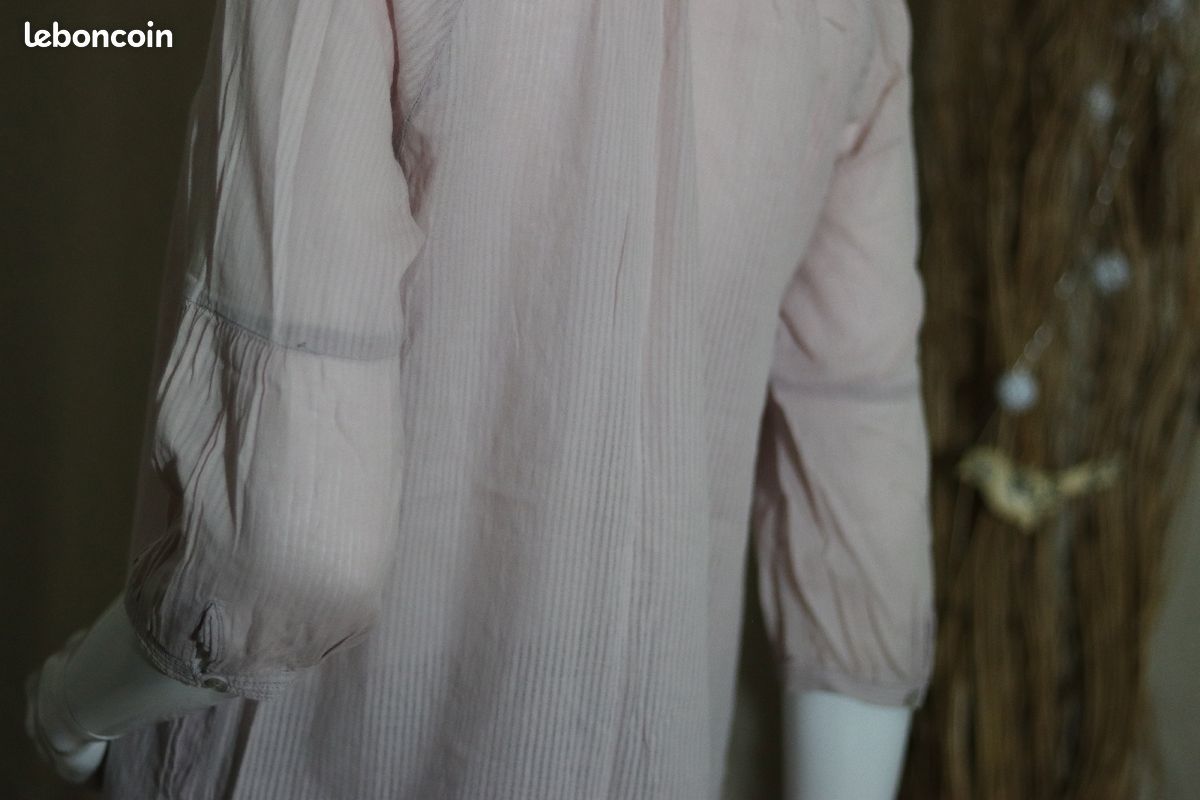 Blouse bouffante rose gris (image 8)