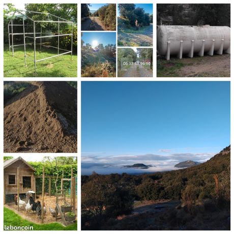 Terrain de loisirs pour camping-car 40MN de Montpellier 1000m2 +EAU