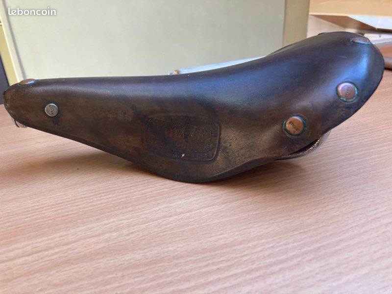 IDEALE CYCLO TOURISTE Ancien Selle Cuir Velo Randonneuse Leather Bicycle Saddle EUR 38,00 - FR