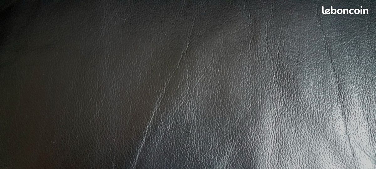 Canapé cuir noir (image 3)