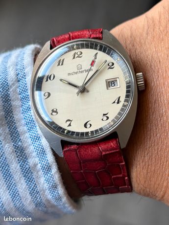 Michel HERBELIN – Révisée – Montre mécanique vintage pour homme à