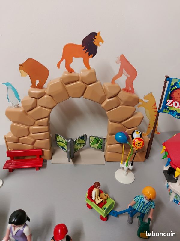 Playmobil 6634 Grand Zoo - Base Basse Rocher Avec Clôture Et Bassin - Neuf