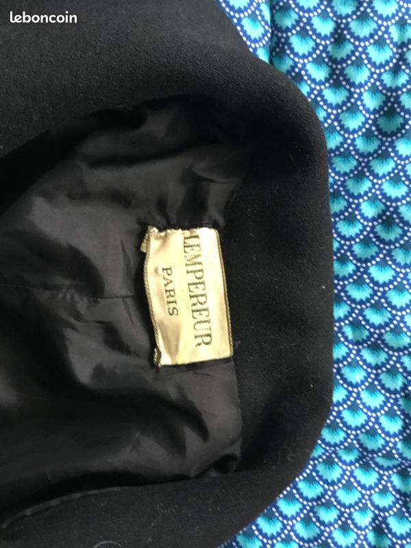 Manteau ancien vintage Lempereur Paris noir femme taille 38 (image 3)