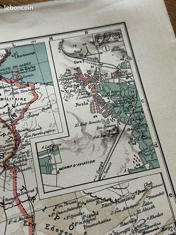 Territoires du sud Algérie - Algérie coloniale - Carte géographique vintage (image 3)