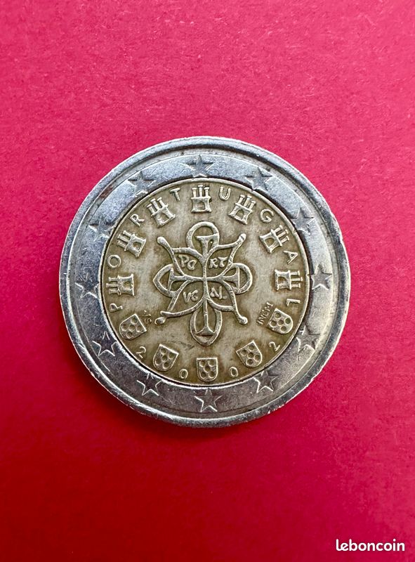 Pièce 2 euros rare Portugal 2002 - Collection