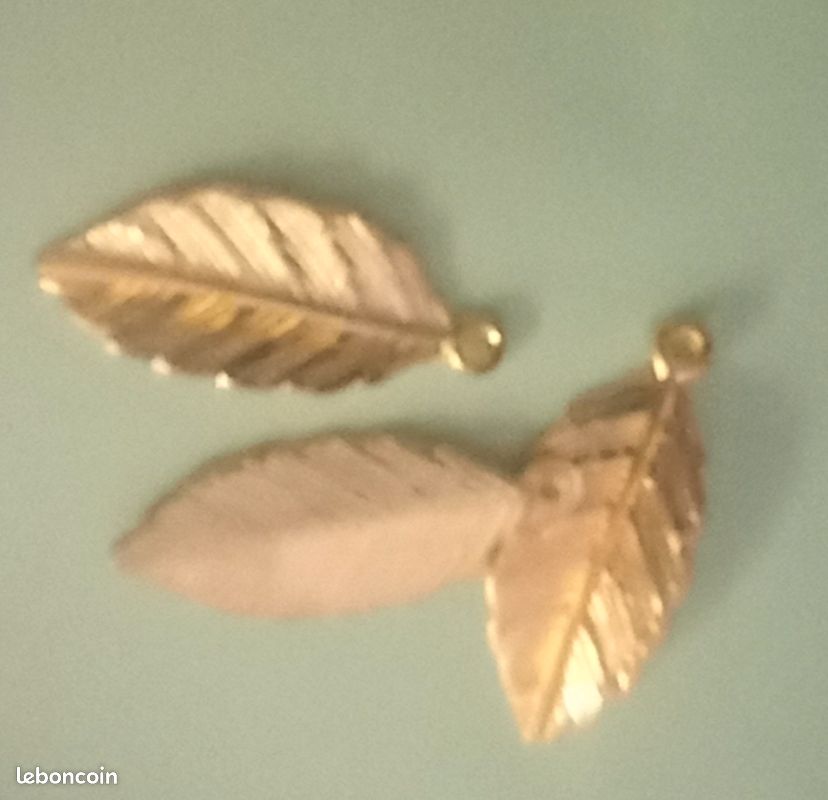 Breloques lot de 12 feuilles DIY (image 1)