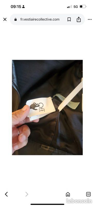 Veste en cuir off White Vêtements