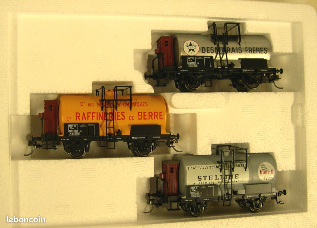 HO] : Coffret de 3 wagons trémies EX Type 1 COLAS RAIL, Ep. VI - REE WBCOLAS1 - Paris Modélisme