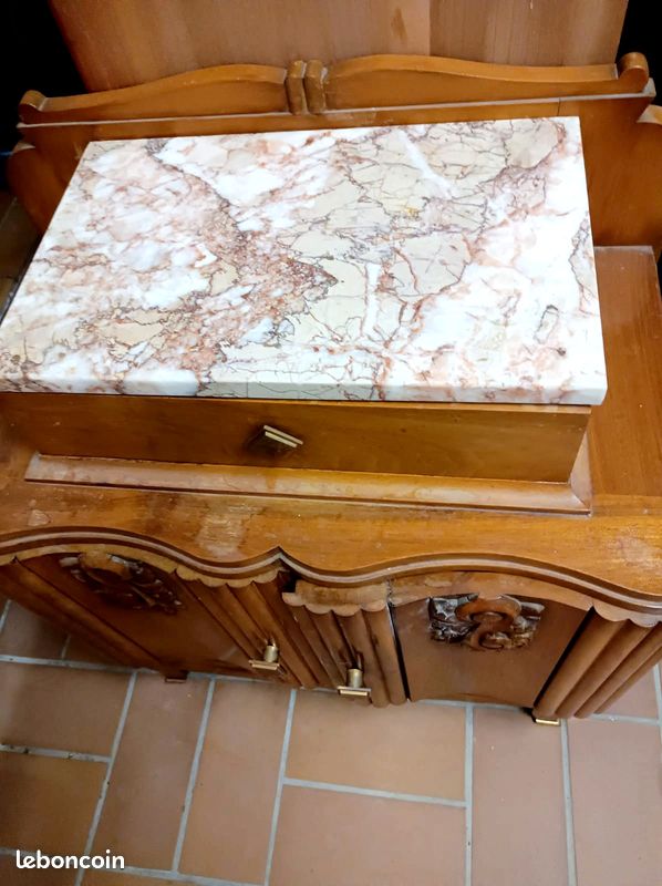 Table de chevet avec marbre (image 2)