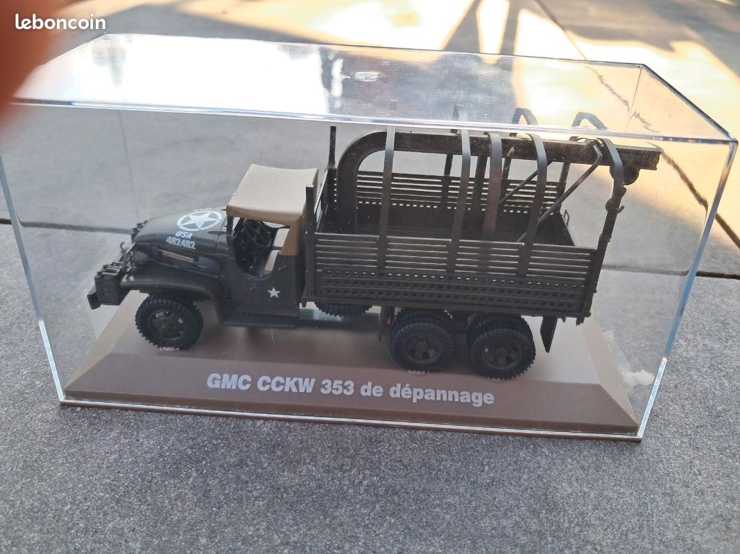 Miniature 1/43 Camion GMC CCKW 353 Dépannage - 1944 Normandie - WW2 - Boîte Vitrine