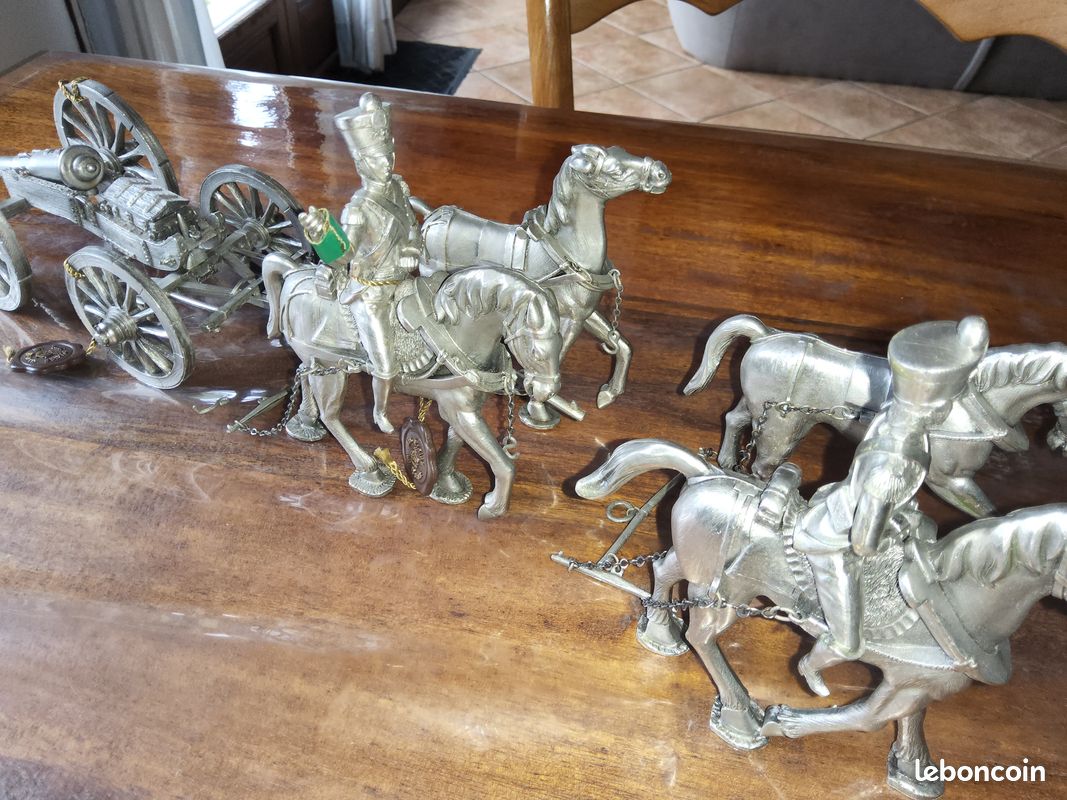 Figurine Les étains du prince - Pièce de 8 Gribeauval attelée (canon