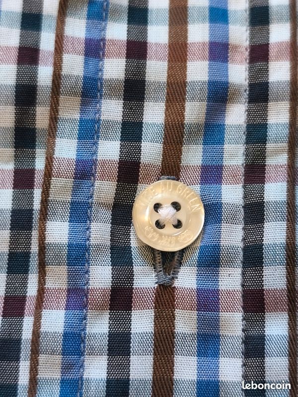 Élégante Chemise MISE AU GREEN petits carreaux homme (image 4)