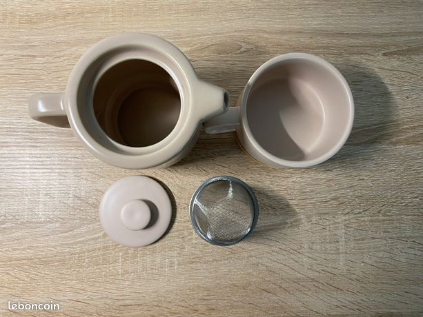 Teiera Secret De Gourmet Solitaire Nature - In Ceramica, Con Tazza Integrata, Design Elegante - Foto 3