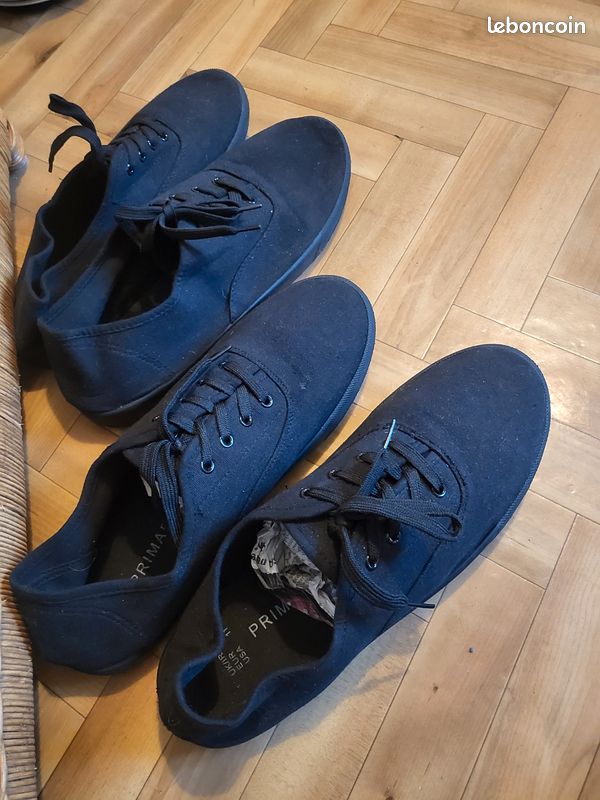 Deux Baskets en toile noires PRIMARK (image 4)