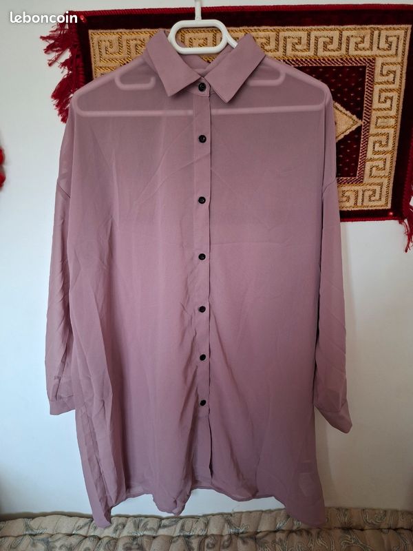 😗 chemisier femme couleur lila neuf taille 40 marque shein