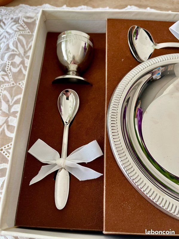 6 Coupes A Dessert Et Petites 5 Cuillères Jean Couzon Orfèvre ETD - Arts de la table