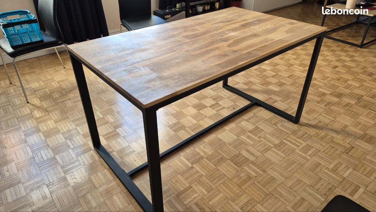 Table à manger chêne acier 4/6 couverts (image 3)