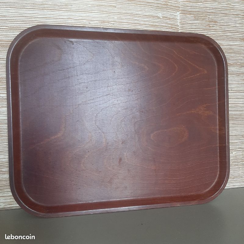 Plateau bois vintage 46 cm (image 3)