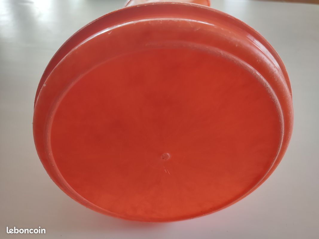 Broche Vintage Plastique Orange Années 70 - French Rétro