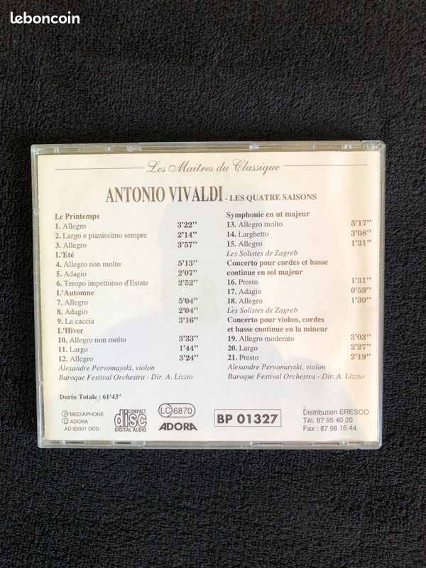 Les Maîtres du Classique – Antonio Vivaldi – Les Quatre Saisons (La Blanche Porte) (image 2)