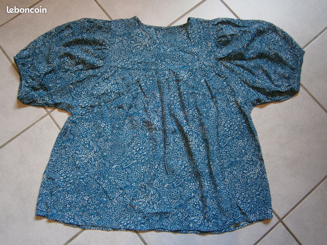 Blouse MC bleu BONOBO Taille XL Vêtements